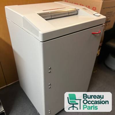 Destructeur de documents professionnel grande capacité sur caisson