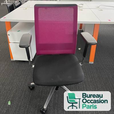 Fauteuil ergonomique à dossier coloré fuchsia, vert anis ou orange