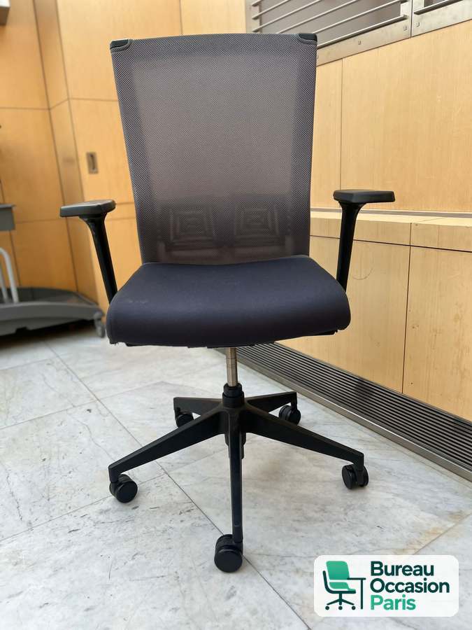 Fauteuil ergonomique Haworth – résille grise, soutien lombaire réglable