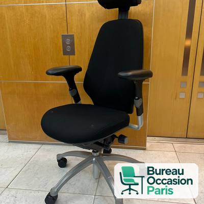 Fauteuil RH Logic dossier haut – têtière réglable, base alu grise