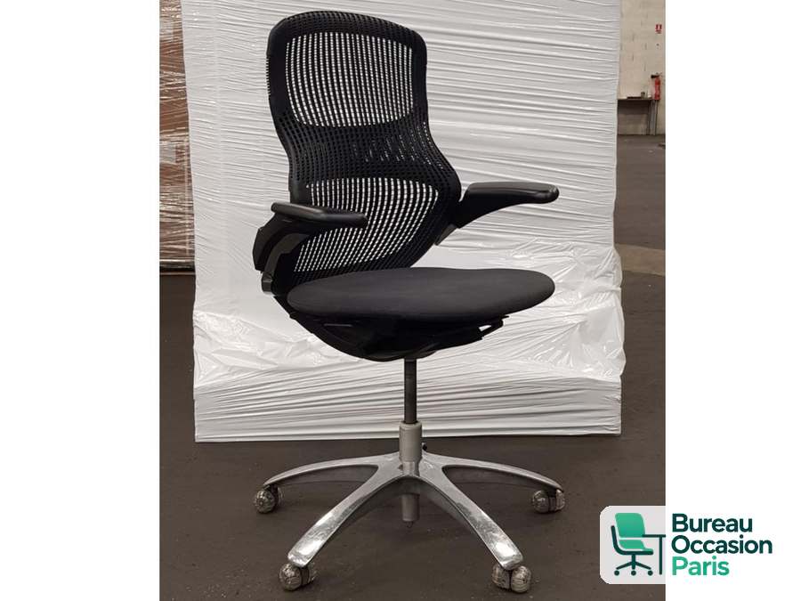 Siège ergonomique Knoll Generation – dossier élastomère, noir ou vert anis
