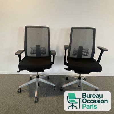 Siège ergonomique résille grise – soutien lombaire réglable