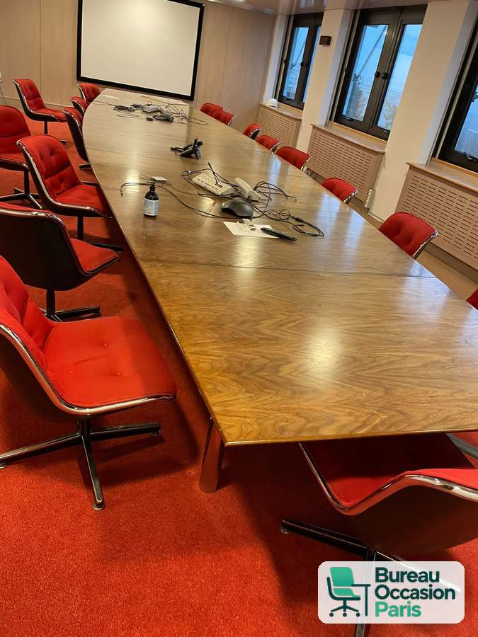 Table de conseil en chêne verni – modules, 14 à 16 personnes
